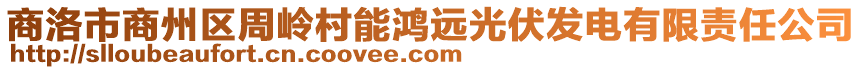 商洛市商州區(qū)周嶺村能鴻遠(yuǎn)光伏發(fā)電有限責(zé)任公司