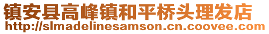 镇安县高峰镇和平桥头理发店