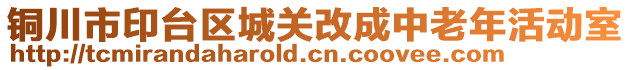 銅川市印臺區(qū)城關(guān)改成中老年活動室