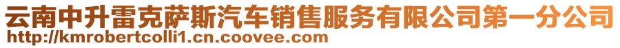 云南中升雷克薩斯汽車銷售服務有限公司第一分公司