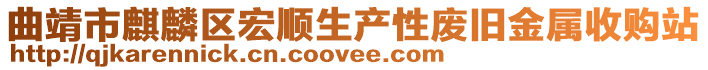 曲靖市麒麟區宏順生產性廢舊金屬收購站