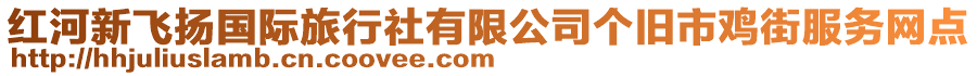 红河新飞扬国际旅行社有限公司个旧市鸡街服务网点