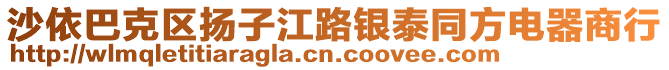 沙依巴克區(qū)揚子江路銀泰同方電器商行