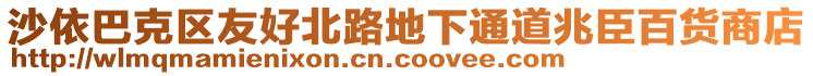 沙依巴克區(qū)友好北路地下通道兆臣百貨商店