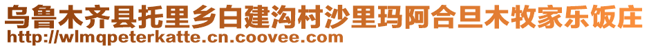 烏魯木齊縣托里鄉(xiāng)白建溝村沙里瑪阿合旦木牧家樂飯莊