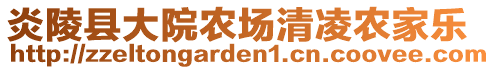 炎陵縣大院農(nóng)場(chǎng)清凌農(nóng)家樂