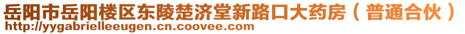 岳陽(yáng)市岳陽(yáng)樓區(qū)東陵楚濟(jì)堂新路口大藥房（普通合伙）