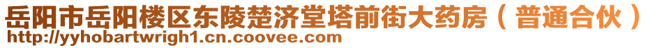 岳陽(yáng)市岳陽(yáng)樓區(qū)東陵楚濟(jì)堂塔前街大藥房（普通合伙）