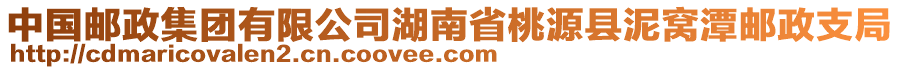 中國(guó)郵政集團(tuán)有限公司湖南省桃源縣泥窩潭郵政支局