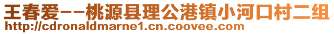 王春愛--桃源縣理公港鎮小河口村二組