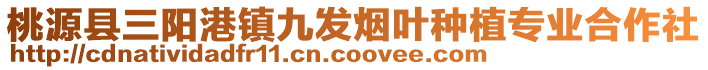 桃源縣三陽港鎮(zhèn)九發(fā)煙葉種植專業(yè)合作社