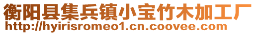衡陽(yáng)縣集兵鎮(zhèn)小寶竹木加工廠