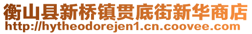 衡山县新桥镇贯底街新华商店