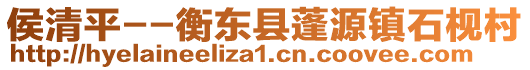 侯清平--衡东县蓬源镇石枧村