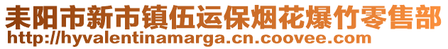 耒陽市新市鎮(zhèn)伍運保煙花爆竹零售部