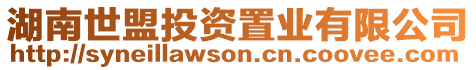 湖南世盟投資置業(yè)有限公司
