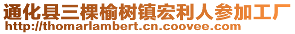 通化縣三棵榆樹鎮(zhèn)宏利人參加工廠