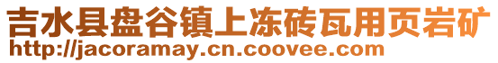 吉水縣盤谷鎮(zhèn)上凍磚瓦用頁(yè)巖礦