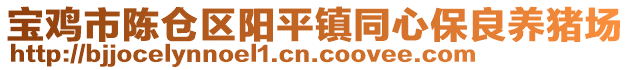 宝鸡市陈仓区阳平镇同心保良养猪场