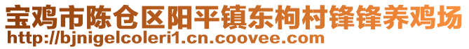 宝鸡市陈仓区阳平镇东枸村锋锋养鸡场