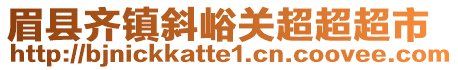 眉縣齊鎮(zhèn)斜峪關(guān)超超超市