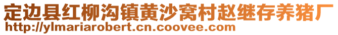 定边县红柳沟镇黄沙窝村赵继存养猪厂