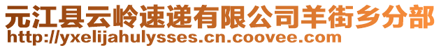 元江縣云嶺速遞有限公司羊街鄉(xiāng)分部