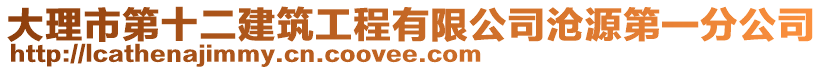 大理市第十二建筑工程有限公司滄源第一分公司