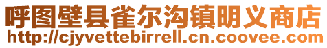 呼图壁县雀尔沟镇明义商店