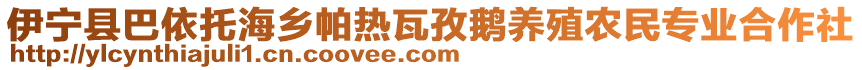 伊寧縣巴依托海鄉(xiāng)帕熱瓦孜鵝養(yǎng)殖農(nóng)民專業(yè)合作社