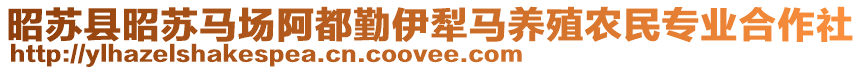 昭蘇縣昭蘇馬場(chǎng)阿都勤伊犁馬養(yǎng)殖農(nóng)民專業(yè)合作社