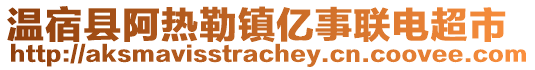 溫宿縣阿熱勒鎮(zhèn)億事聯(lián)電超市