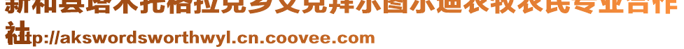 新和縣塔木托格拉克鄉(xiāng)艾克拜爾圖爾迪農(nóng)牧農(nóng)民專業(yè)合作
社