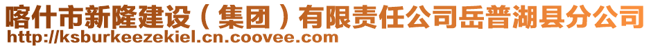 喀什市新隆建設（集團）有限責任公司岳普湖縣分公司