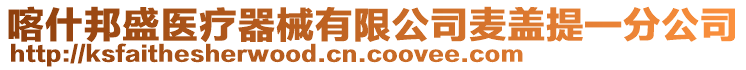 喀什邦盛醫(yī)療器械有限公司麥蓋提一分公司