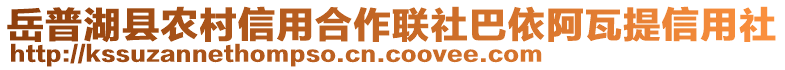 岳普湖縣農(nóng)村信用合作聯(lián)社巴依阿瓦提信用社