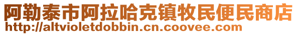 阿勒泰市阿拉哈克鎮(zhèn)牧民便民商店