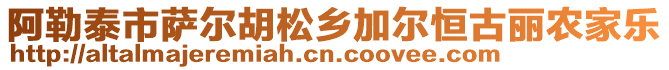 阿勒泰市薩爾胡松鄉加爾恒古麗農家樂