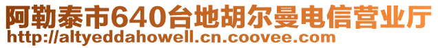 阿勒泰市640臺(tái)地胡爾曼電信營(yíng)業(yè)廳