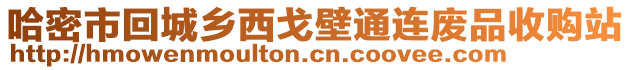 哈密市回城鄉(xiāng)西戈壁通連廢品收購站