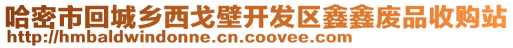 哈密市回城鄉(xiāng)西戈壁開發(fā)區(qū)鑫鑫廢品收購站