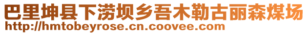 巴里坤縣下澇壩鄉(xiāng)吾木勒古麗森煤場