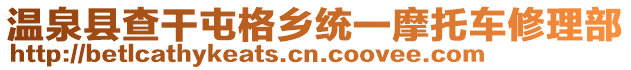 溫泉縣查干屯格鄉(xiāng)統(tǒng)一摩托車修理部