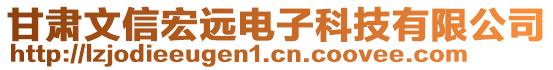 甘肅文信宏遠(yuǎn)電子科技有限公司