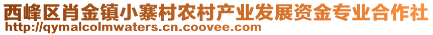 西峰區(qū)肖金鎮(zhèn)小寨村農(nóng)村產(chǎn)業(yè)發(fā)展資金專業(yè)合作社