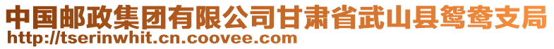 中國(guó)郵政集團(tuán)有限公司甘肅省武山縣鴛鴦支局