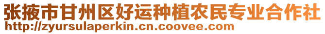 張掖市甘州區(qū)好運種植農(nóng)民專業(yè)合作社