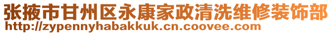 張掖市甘州區永康家政清洗維修裝飾部
