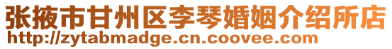 張掖市甘州區李琴婚姻介紹所店