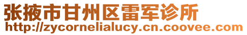 張掖市甘州區雷軍診所